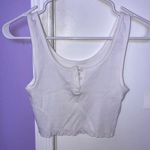 Ribbed crop tank top
